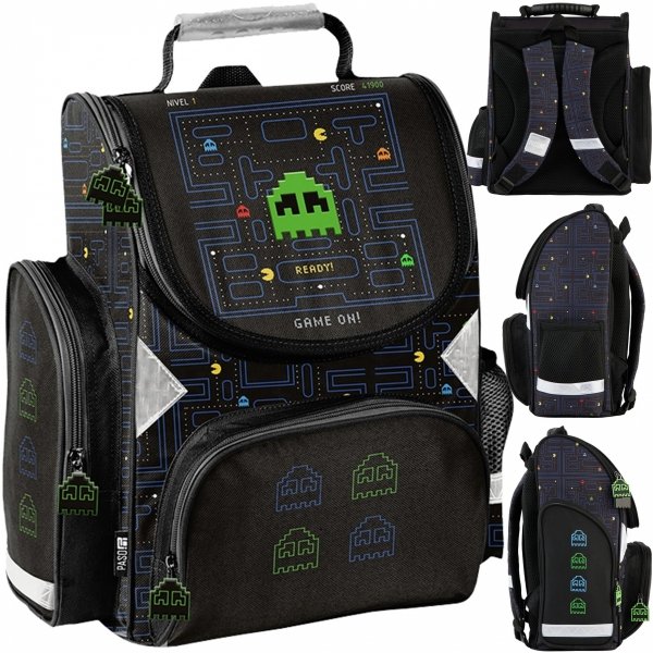 PAC-MAN TORNISTER SZKOLNY GAMING GAMER DLA CHŁOPAKÓW DO KLASY 1 PODSTAWÓWKI