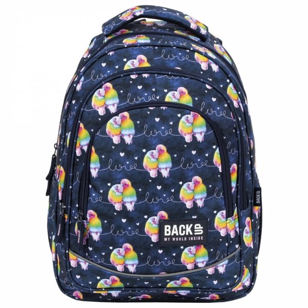 Nowoczesny Plecak Szkolny komplet do Szkoły Papugi [PLB5X04]