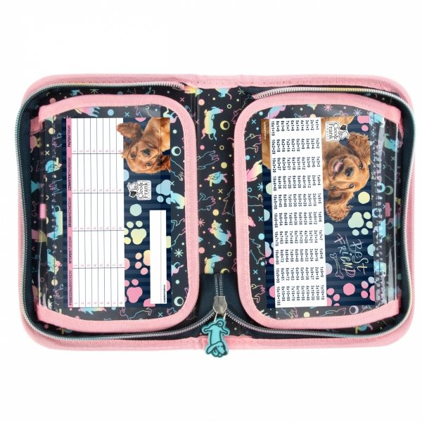 PIÓRNIK PIESEK SZKOLNY DO PODSTAWÓWKI DLA DZIEWCZYNEK Z WYPOSAŻENIEM DOG