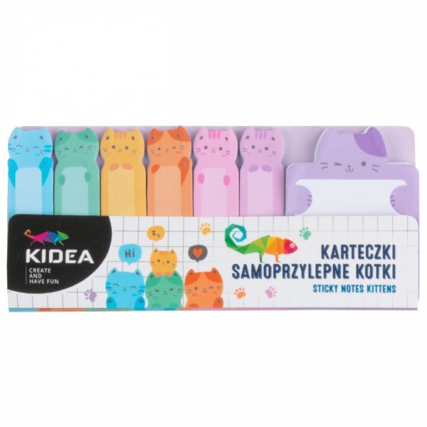 KOTY Karteczki Samoprzylepne Kidea do Notatek z Kotkami
