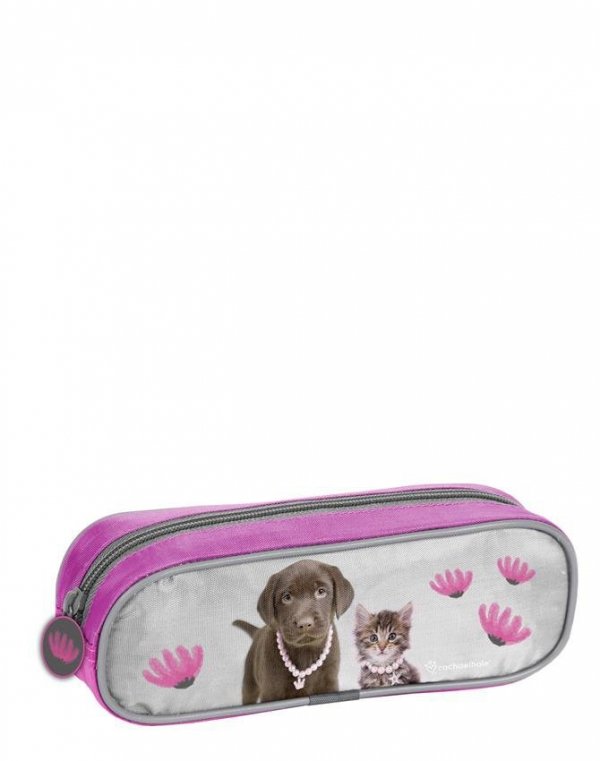 Piórnik Szkolny z Kotem Psem dla Dziewczyny [RLA-033]