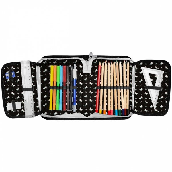 Piórnik Koń Szkolny z Wyposażeniem dla Dzieci do Podstawówki z Koniem Paso