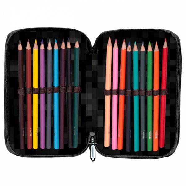 MINECRAFT PIÓRNIK 3 kom GRA GRY Z WYPOSAŻENIEM SZKOLNY GAMER GAMING PIKSELE