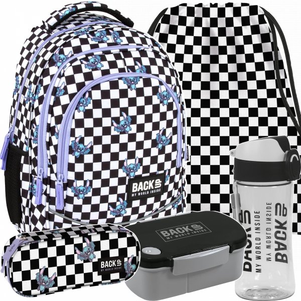 SZACHOWNICA FUZZ PLECAK BACKUP SZKOLNY MŁODZIEŻOWY 3 kom. KOMPLET 5elem.