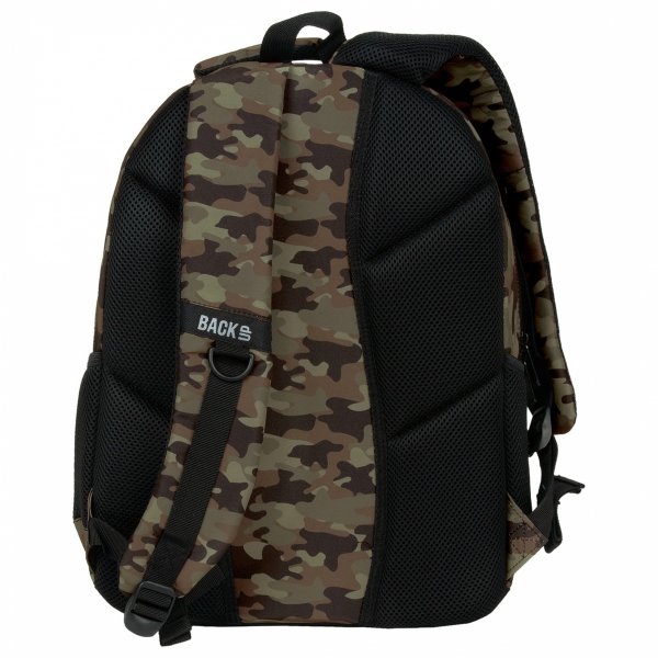 MORO ZESTAW 5el. SZKOLNY PLECAK MŁODZIEŻOWY BACKUP KAMUFLAŻ WOJSKOWY