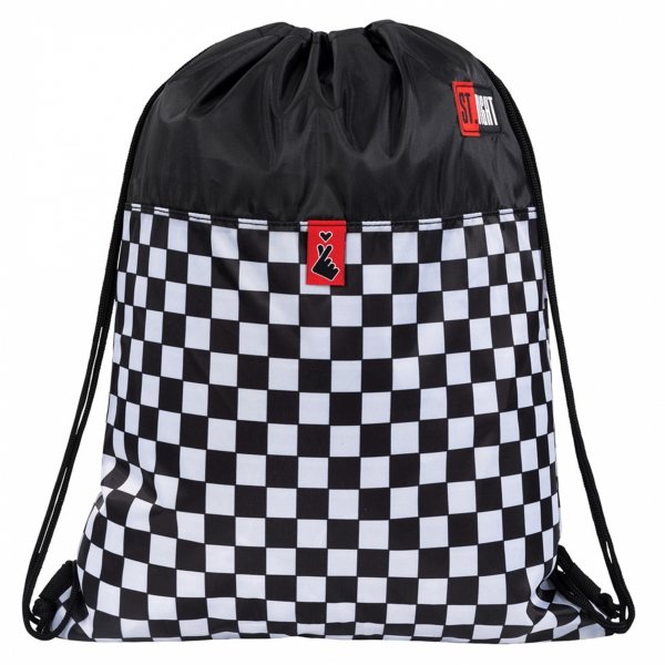 ST.RIGHT PLECAK SZKOLNY MŁODZIEŻOWY SZACHOWNICA K-POP CHAIN DUŻY ZESTAW 3el