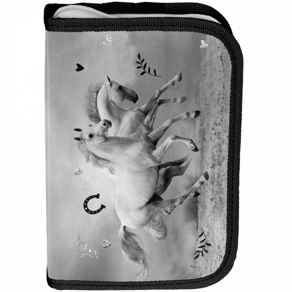 Konie Piórnik dla Dziewczyn Szkolny do Podstawówki do klas 1-4 Rozkładany Koń Paso