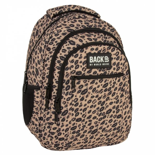 DZIEWCZĘCY PLECAK MŁODZIEŻOWY BACKUP SZKOLNY KOMPLET 3w1 PANTERKA USTA