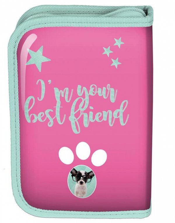 Piórnik Szkolny z Pieskiem w Okularach Otwierany [PTD-001]