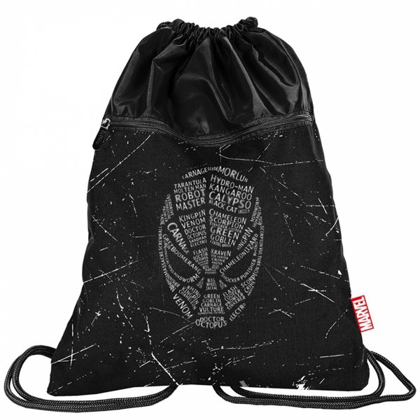 SPIDER-MAN DUŻY WOREK PLECAK NA SZNURKACH NA OBUWIE BEUNIQ CZARNY MARVEL