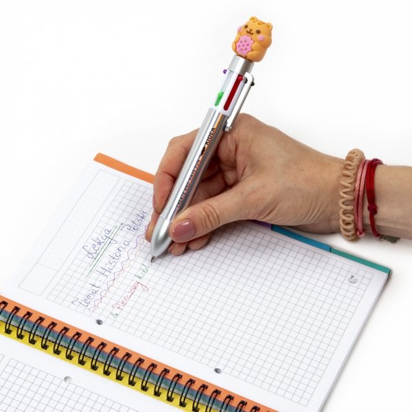 Długopis Jeż Wielokolorowy 6 Kolorów Kidea Automatyczny z Figurką [DFA6KA]