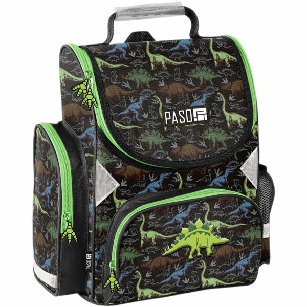 TORNISTER DINOZAURY SZKOLNY DLA CHŁOPAKA DO 1 KLASY TYRANOZAUR PASO