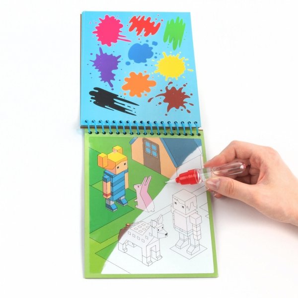 MINECRAFT MAGICZNA WIELORAZOWA KOLOROWANKA WODNA KIDEA PIKSELE GRA GRY