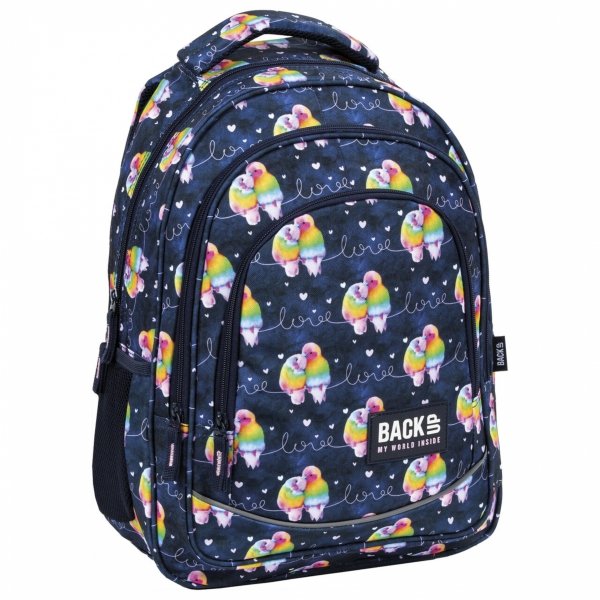 Nowoczesny Plecak Szkolny komplet do Szkoły Papugi [PLB5X04]