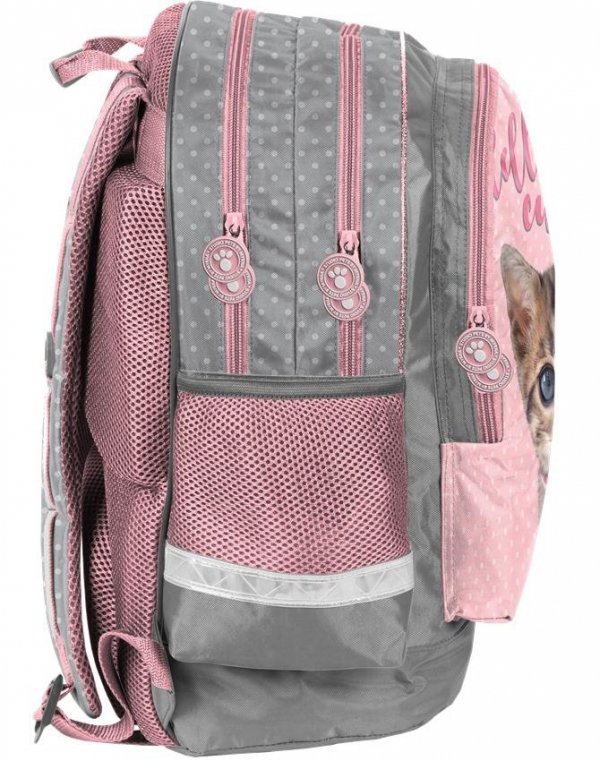 Kotek Plecak Szkolny z Kotkiem dla Dziewczynki [PJC-116]