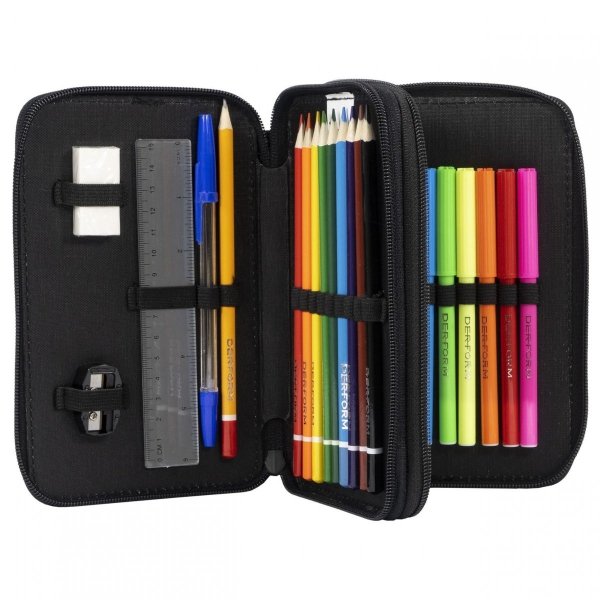 Piórnik Szkolny 2-komorowy z Wyposażeniem BackUP [PB4DW06]