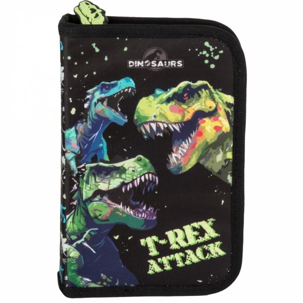 PLECAK DINOZAURY SZKOLNY DO 1 KLASY KOMPLET 5w1 TORNISTER TYRANOZAUR T-REX