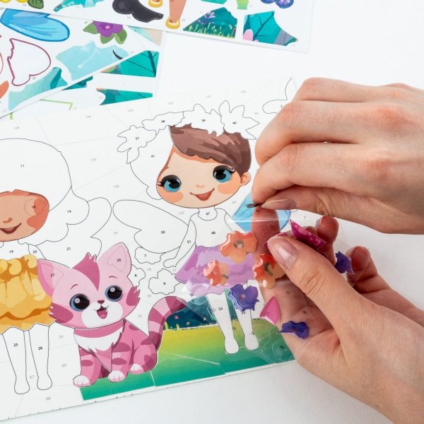 WYKLEJANKA PO NUMERACH ZESTAW KREATYWNY WRÓŻKA KOTEK MAGIC KIDEA