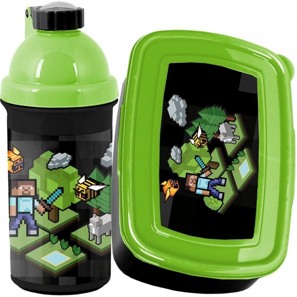 Bidon Śniadaniówka Gra Gamer Minecraft Komplet Gry [PP23XL-3021]
