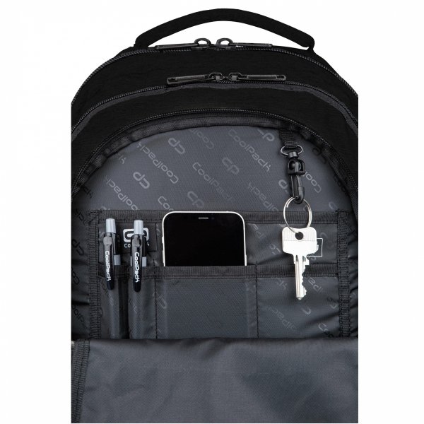 Czarny CoolPack Plecak CP Młodzieżowy Szkolny 3 komorowy [C10164]
