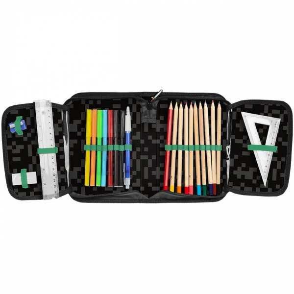 ZESTAW 5w1 GAMER PLECAK DLA CHŁOPAKA SZKOLNY PIKSELE GAMING GRA PIKSELE