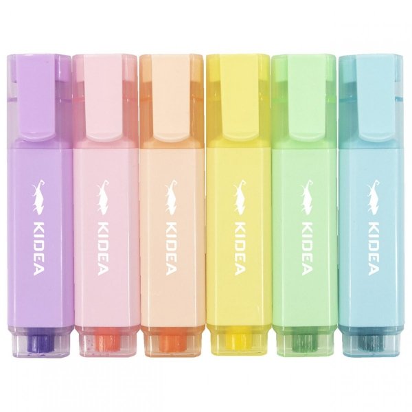 Zakreślacze Pastelowe 6 Kolorów Kidea Etui Markery Derform [ZP6KA]