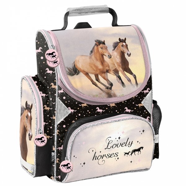 TORNISTER KOŃ KOMPLET 5w1 SZKOLNY W KONIE DO 1 KLASY PODSTAWÓWKI z KONIEM