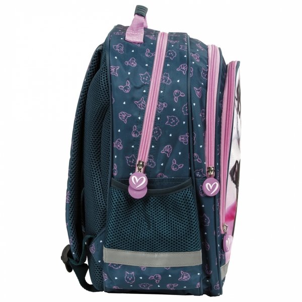 KOMPLET 5el DERFORM PLECAK Z PIESKAMI DLA UCZENNICY SZKOLNY PIESEK