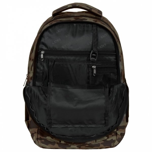 MORO ZESTAW 5el. SZKOLNY PLECAK MŁODZIEŻOWY BACKUP KAMUFLAŻ WOJSKOWY