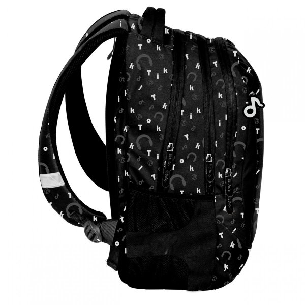 Music Czarny Plecak Młodzieżowy Szkolny BeUniq [BU22MU-2808]