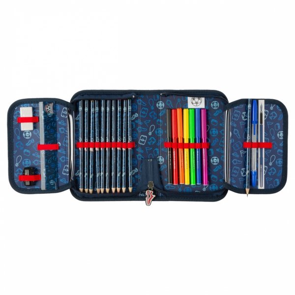 PIÓRNIK SZKOLNY PIŁKA NOŻNA DO PODSTAWÓWKI DLA CHŁOPAKA Z WYPOSAŻENIEM