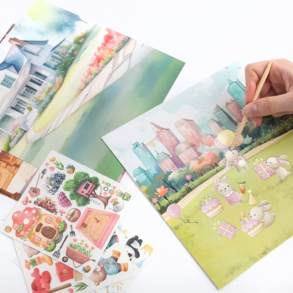 ZESTAW KREATYWNY KALKOMANIA NAKLEJKI TRANSFEROWE KIDEA MISIE