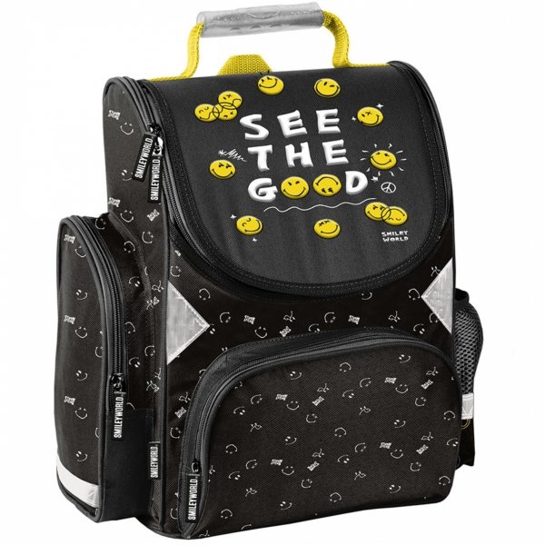 EMOTKI SMILLEY TORNISTER SZKOLNY DO KLAS 1-4 DO PODSTAWÓWKI BUŹKI EMITIKONY