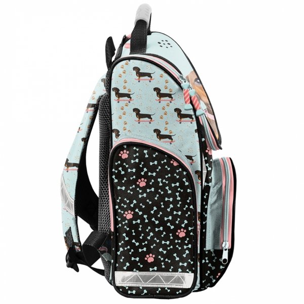 TORNISTER SZKOLNY Z PIESKIEM JAMNK DO 1 KLASY PIES DO PODSTAWÓWKI PASO