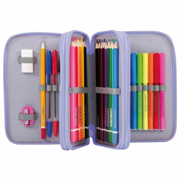 POTRÓJNY PIÓRNIK BACKUP 3 KOM. Z WYPOSAŻENIEM DLA UCZNIÓW SZACHOWNICA FUZZ