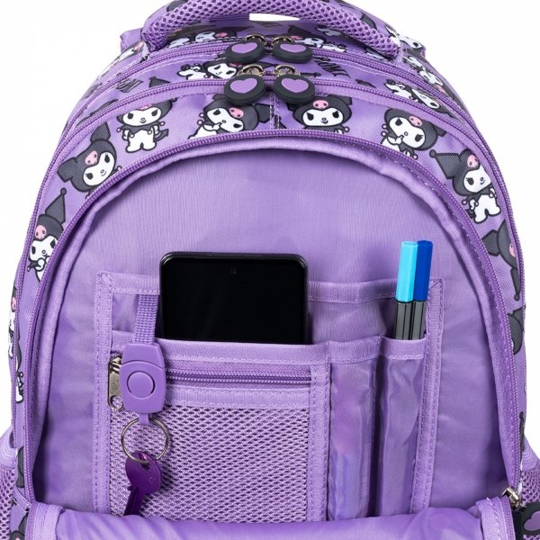 KUROMI VIOLET PLECAK KOMPLET 3w1 MAJEWSKI DLA DZIEWCZYNY 4-komorowy