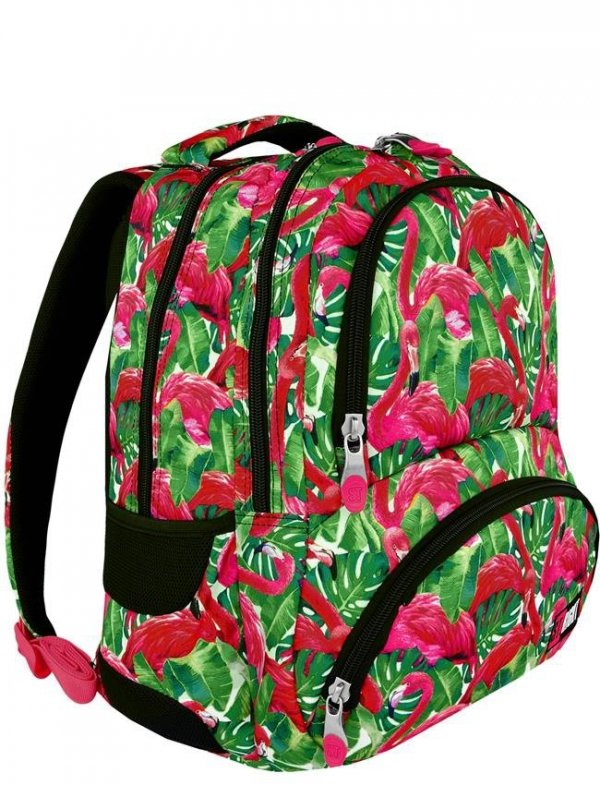 Plecak St. Right Młodzieżowy Szkolny Flamingo Pink &amp; Green [BP7]
