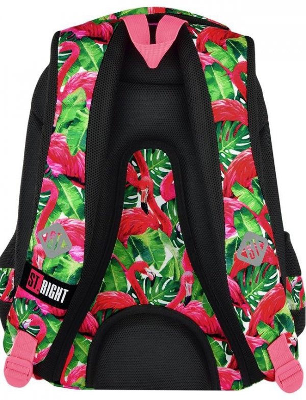 Plecak St. Right Młodzieżowy Szkolny Flamingo Pink &amp; Green [BP7]