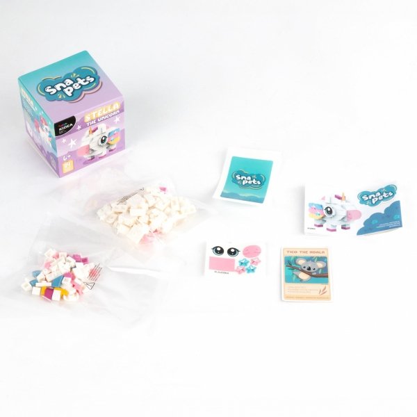 SNAPETS KLOCKI KONSTRUKCYJNE BIAŁY JEDNOROŻEC DLA DZIECKI KIDEA DERFORM