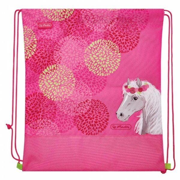 KONIE TORNISTER SZKOLNY DLA DZIEWCZYNY LOOP BLOOMY HORSE ZESTAW 4w1 HERLITZ