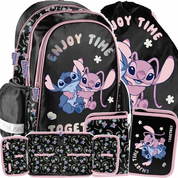 STICH PLECAK SZKOLNY DZIEWCZĘCY DO PODSTAWÓWKI STITCH i LILO ZESTAW 3ele