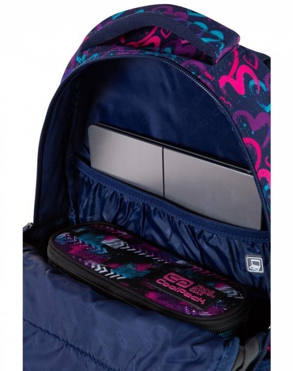CoolPack Plecak w Serca CP dla Dziewczynki Dart DRAWING HEARTS BLUE [C19141]