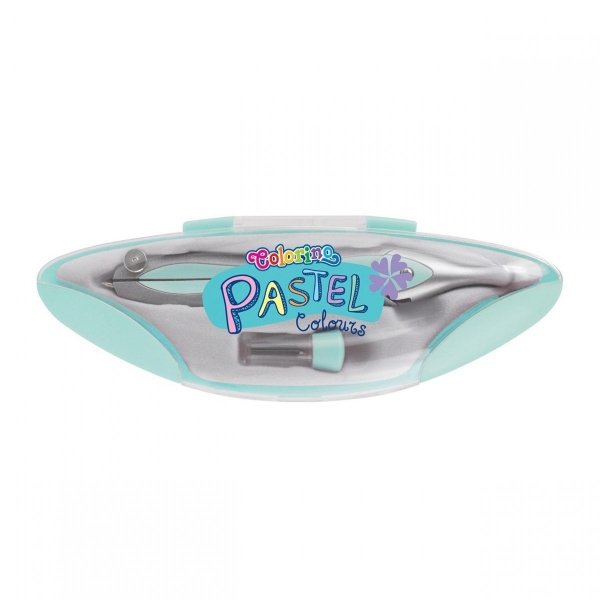 Cyrkiel Szkolny Pastelowy w Etui Colorino Pastelowy + Rysiki [87355PTR]