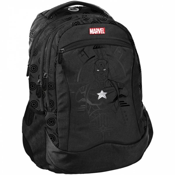 MARVEL CZARNY PLECAK DLA MŁODZIEŻY AVENGERS SZKOLNY PASO BEUNIQ CHŁOPIĘCY