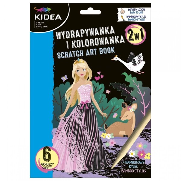 Wydrapywanka i Kolorowanka 2w1 Księżniczki Kidea [WKEKA]