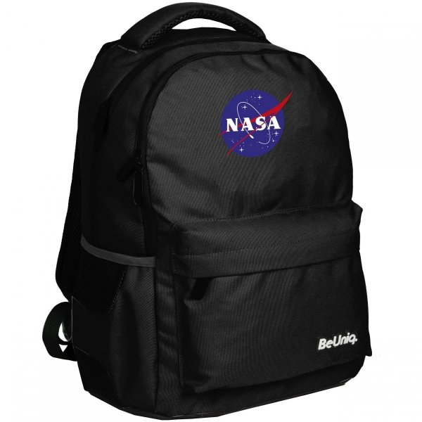 Czarny Plecak Nasa BeUniq Szkolny dla Chłopaków [NASA21-013]