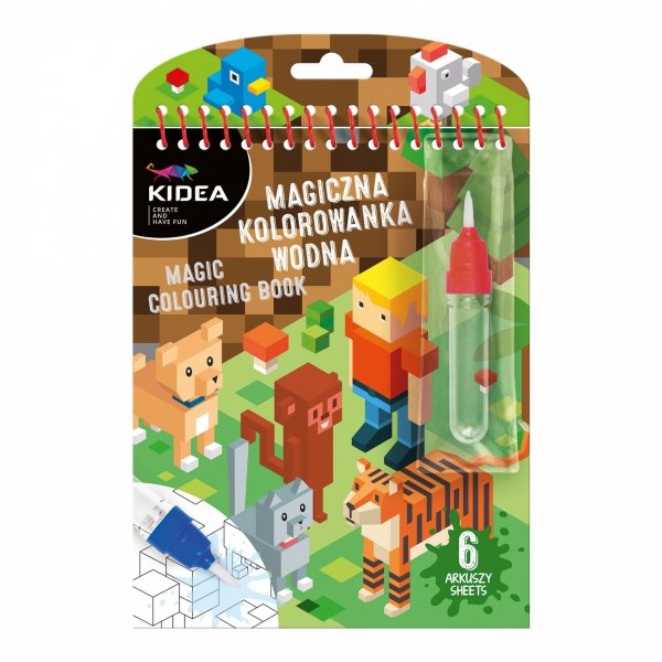 MINECRAFT MAGICZNA WIELORAZOWA KOLOROWANKA WODNA KIDEA PIKSELE GRA GRY