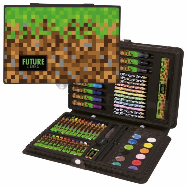 Minecraft Zestaw Artystyczny Plastyczny 71 ele. Piksele Kredki Farby [ZA71DF29]