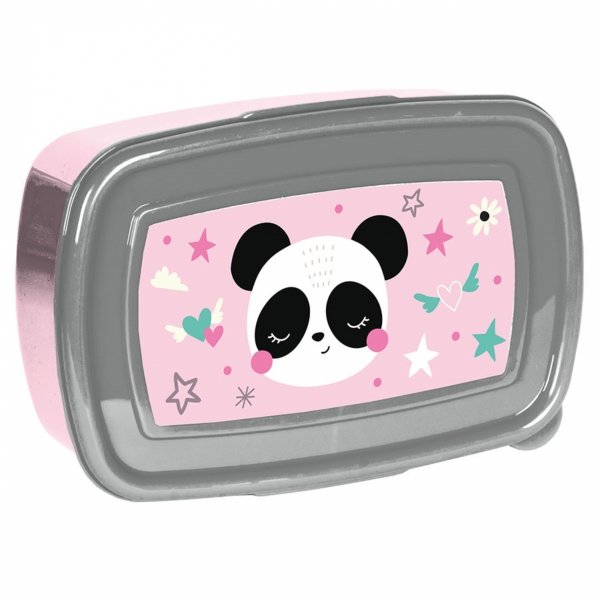 PANDA ZESTAW 2w1 BIDON ŚNIADANIÓWKA DLA UCZENNIC Z PANDAMI DO SZKOŁY PASO