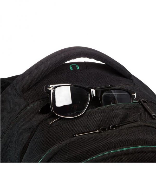 Czarny Cp CoolPack Plecak Młodzieżowy Green z Napisem [A22119]